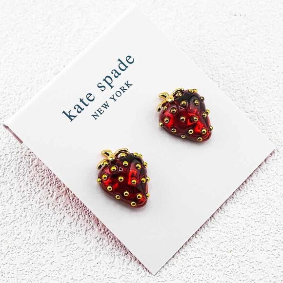 Kate Spade Strawberry Stud Earrings - Picture 2 of 5